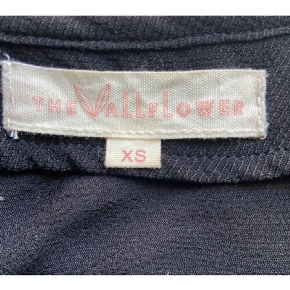 The Wallflower Black Embroidered Boho Crop Top XS Festival Indie Cottagecore - Picture 4 of 12